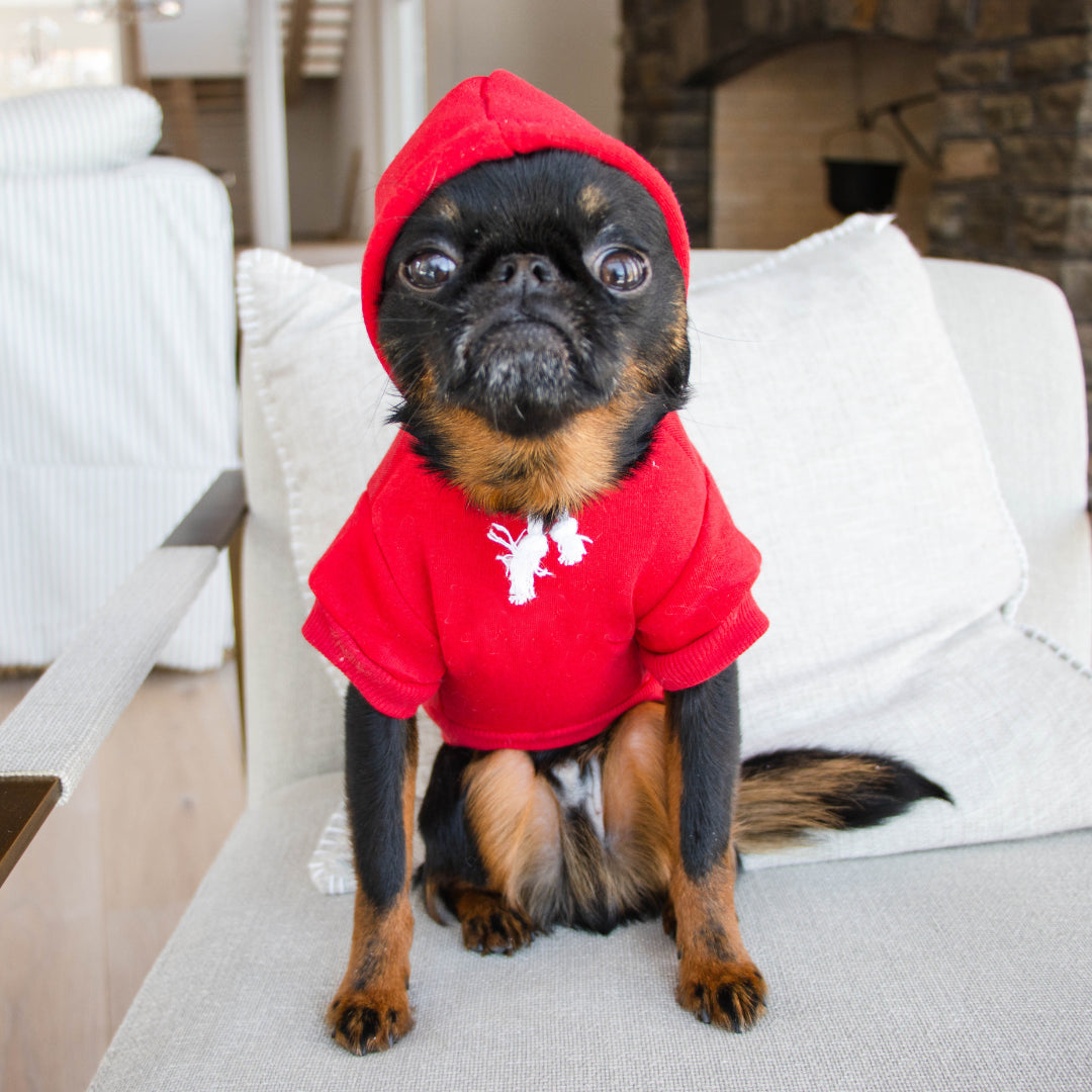 Blank Dog Hoodie Red L