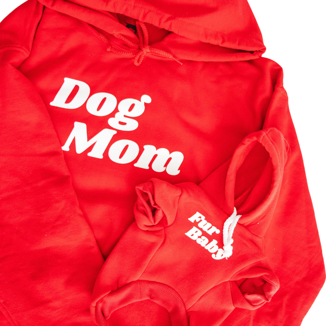 Dog Mom Hoodie 2XL Red