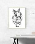 Digital Custom Pet Portrait - Full Body