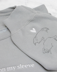 "Heart on my sleeve" Embroidered Custom Crewneck, Unisex