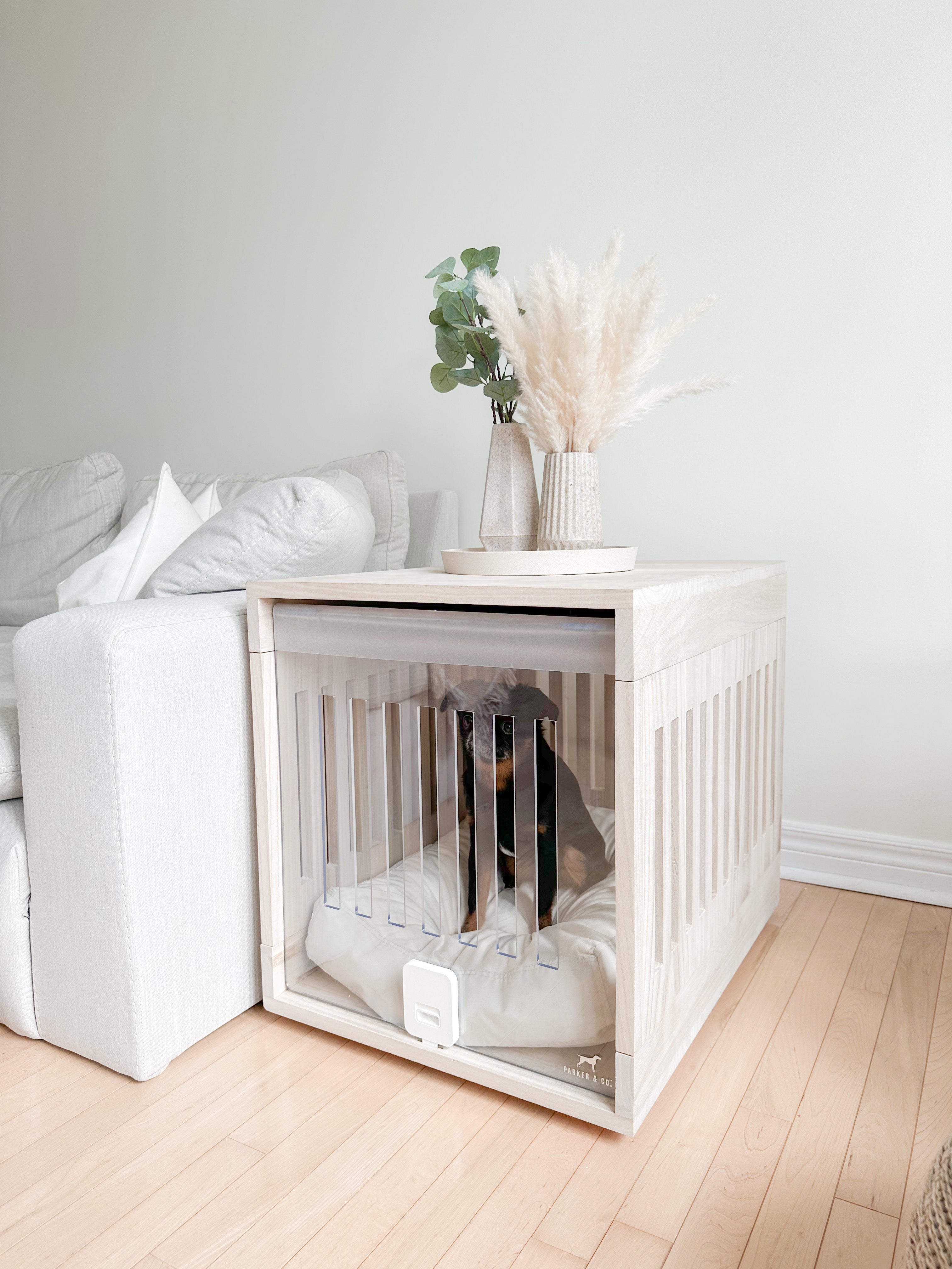 Picture of Wood Dog Crate & Side Table – Parker & Co.