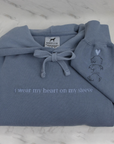 "Heart on my sleeve" Embroidered Custom Pet Hoodie, Unisex