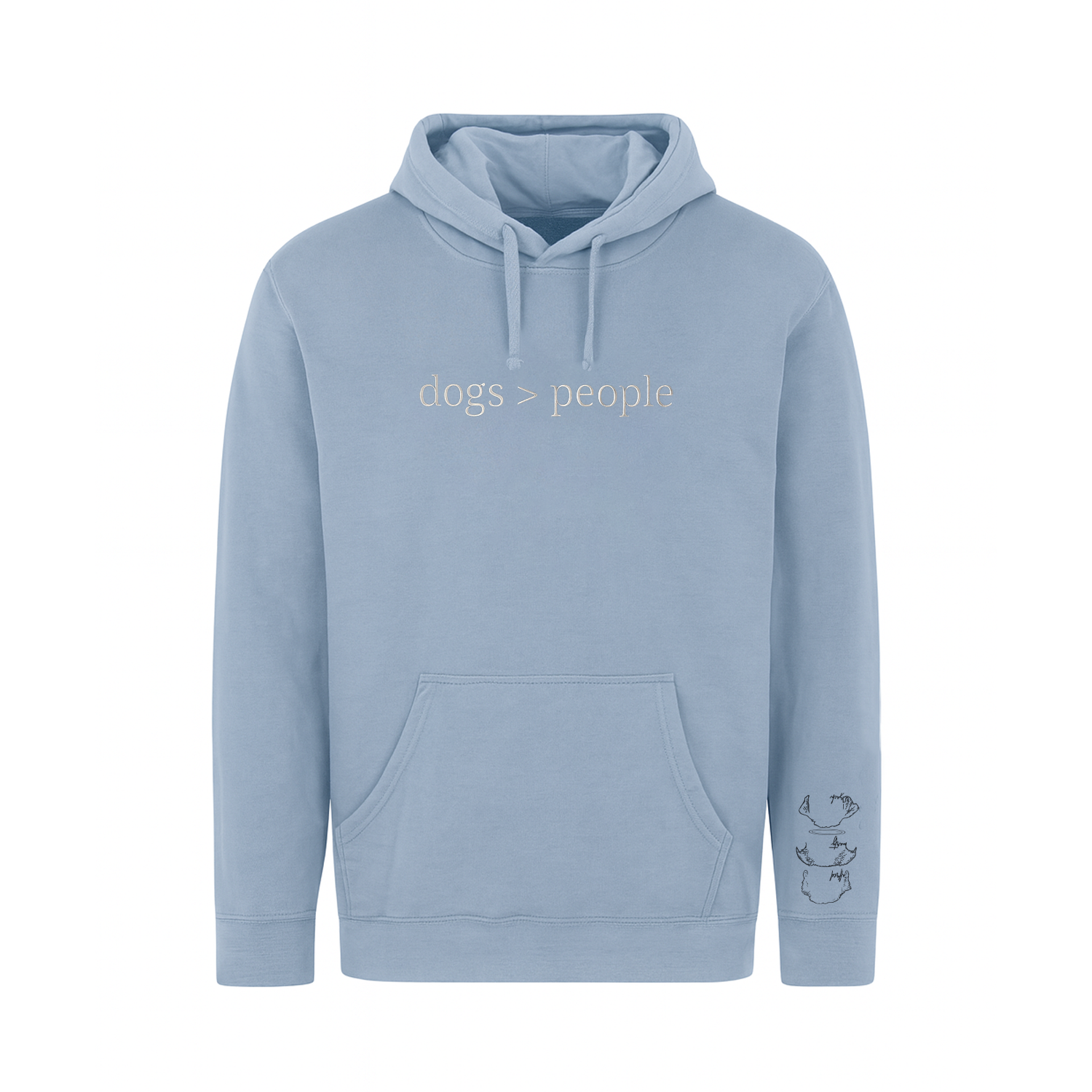 Dogs > People Embroidered Custom Pet Hoodie, Unisex