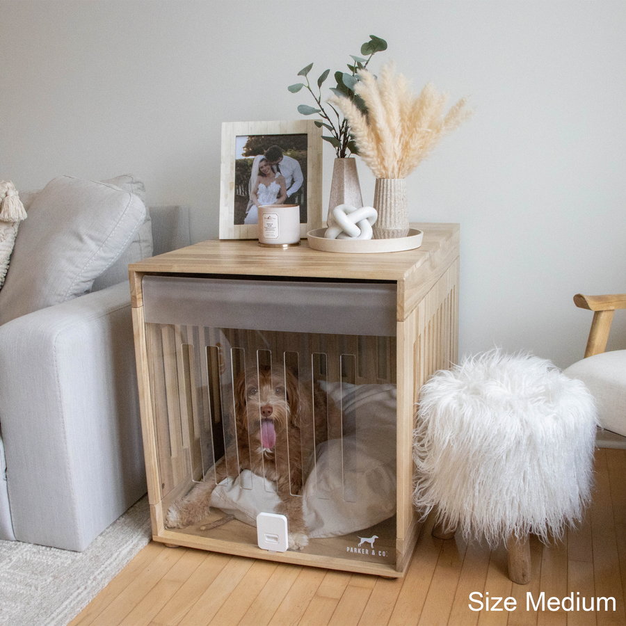 Australia Nightstand Dog Kennel Wood Dog Crate Side Table – Parker