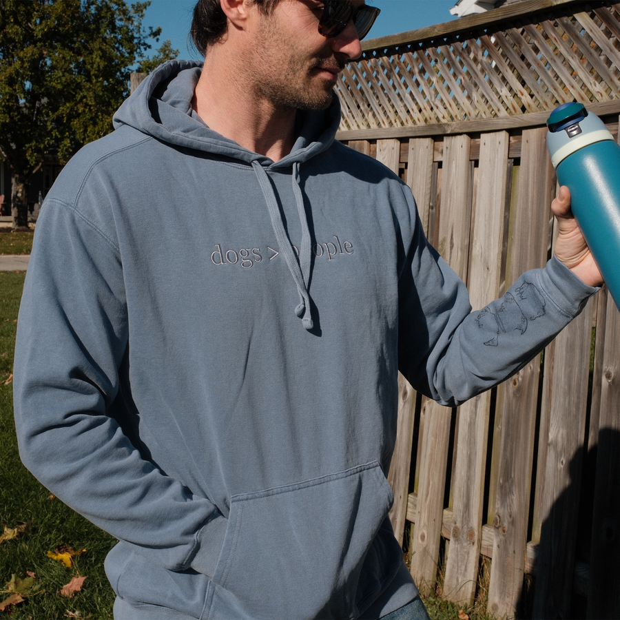 Dogs > People Embroidered Custom Pet Hoodie, Unisex