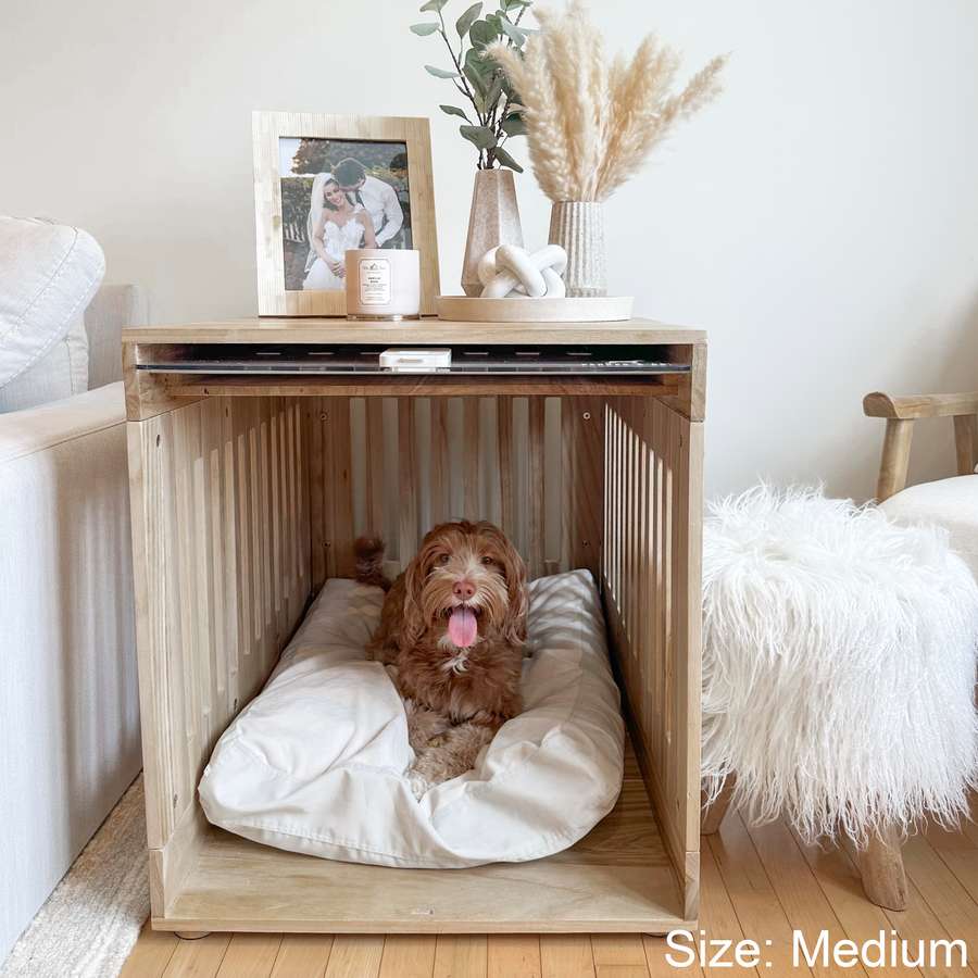 Wood Dog Crate Side Table Parker Co