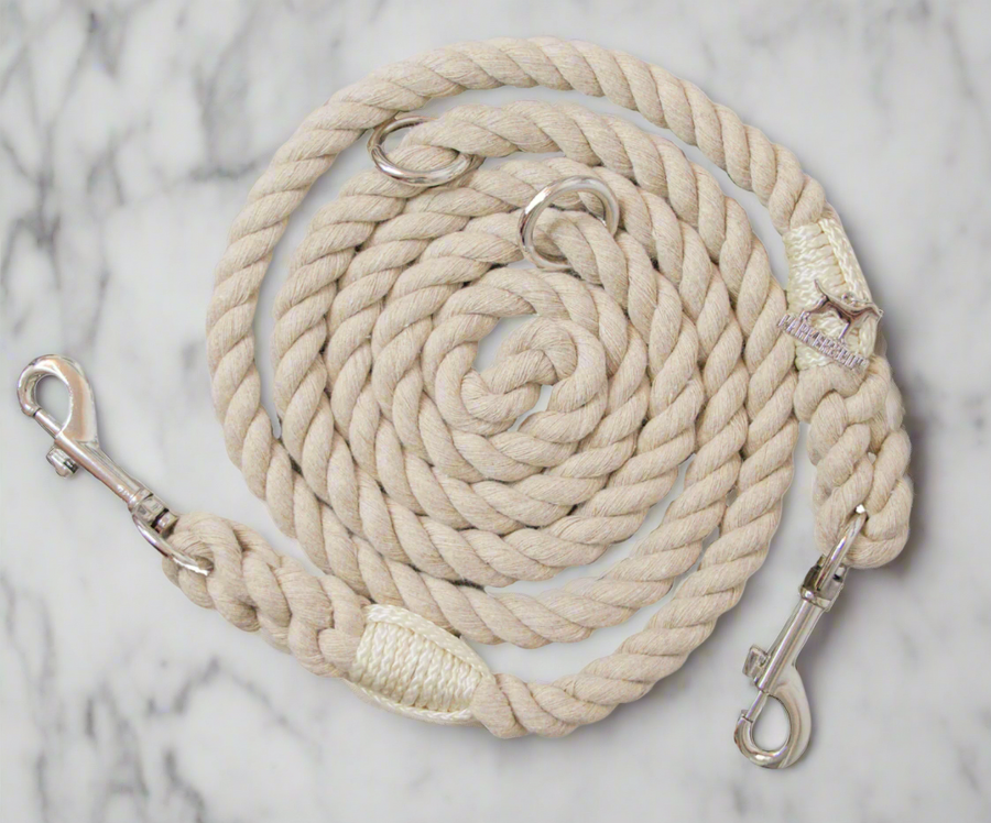 6-IN-1 Hands Free Cotton Rope Dog Leash